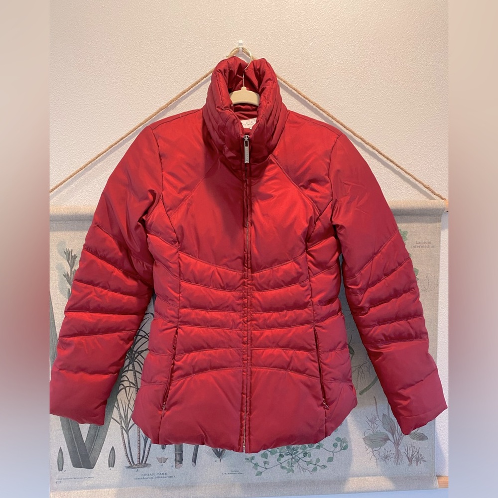 Women’s Dark Red Laundry By Shelli Segal Puffer Jacket Small